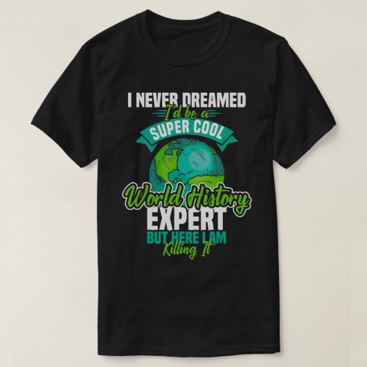 先生科学地球世界史 Tシャツ (デザイン正面)