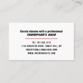 先生空手デザイン 名刺 (裏面)