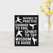 先生空手学生練習練習空手トラ カード (黄色い花)