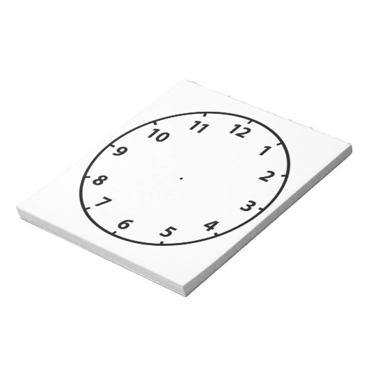 先生空白の時計の顔教えの補助 ノートパッド (回転)