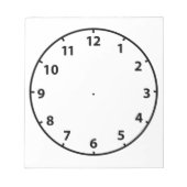 先生空白の時計の顔教えの補助 ノートパッド (正面)