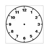 先生空白の時計の顔教えの補助 ラバースタンプ (インプリント)