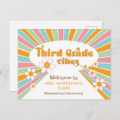 先生第3学年70年代レトロへようこそ ポストカード (正面/裏面)