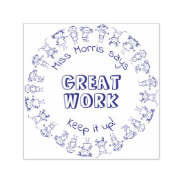 先生素晴らしが保働けパーソナライズされたる セルフインキングスタンプ