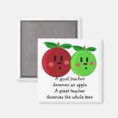 先生素晴らしアップルデザイン マグネット (正面/裏面)