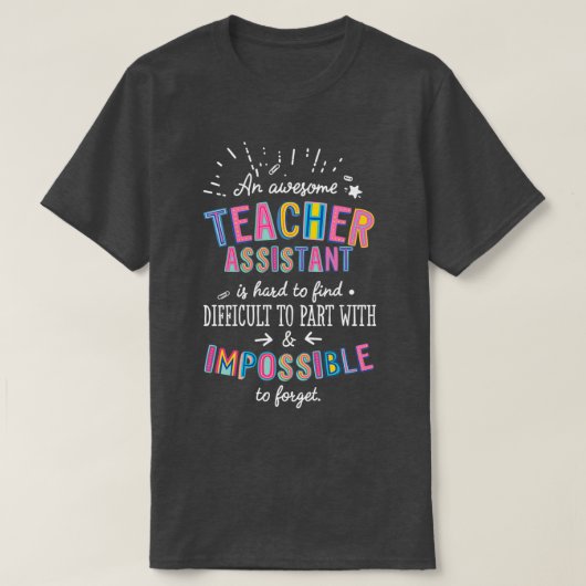 先生素晴らし補助贈与アイディア不可能 Tシャツ (デザイン正面)