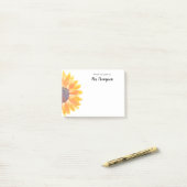 先生素朴の机からひまわり ポストイット (デスク上)