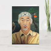 先生絵を描のアルフレッドキツネ カード (正面)