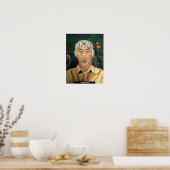 先生絵を描のアルフレッドキツネ ポスター (キッチン)