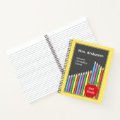 先生色鉛筆と赤りんご ノートブック (内部)