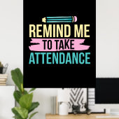 先生芸術は出席を促す ポスター (ホームオフィス)