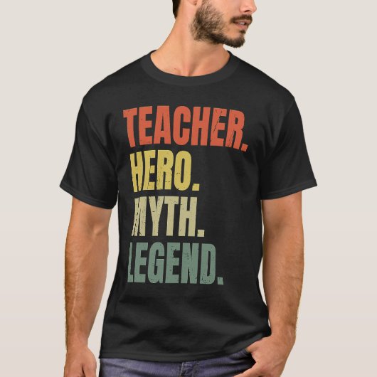 先生英雄神話レジェンドジョ最高のブ先生 Tシャツ (正面)