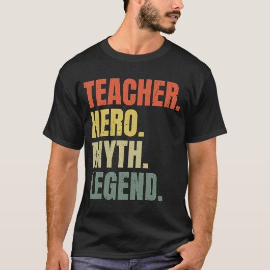 先生英雄神話レジェンドジョ最高のブ先生 Tシャツ (正面)