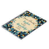 先生葉ティール(緑がかった色)植物種子引用文感謝していユー ノートブック (左側)