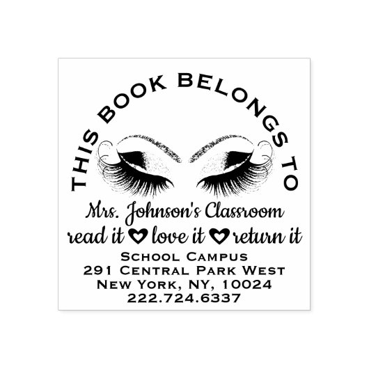 先生蔵書票ラベルバラアドレス名目 ラバースタンプ (インプリント)