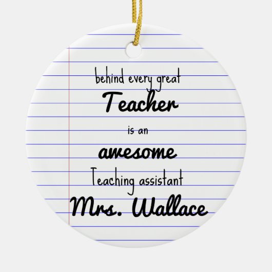 先生補助トートバ教えッグの補助心臓 セラミックオーナメント (正面)