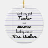 先生補助トートバ教えッグの補助心臓 セラミックオーナメント (裏面)