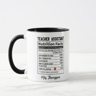 先生補助栄養事実パーソナライズされたおもしろい マグカップ