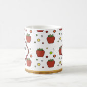 先生規則Appleパタパーソナライズされたーン コーヒーマグカップ (中央)