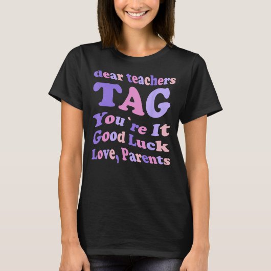 先生親愛ラベル愛する両親 Tシャツ (正面)
