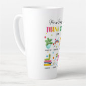 先生評価サンキューカードの卒業 カフェラテマグ (左アングル)