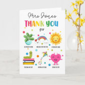 先生評価サンキューカードの卒業 カード (黄色い花)