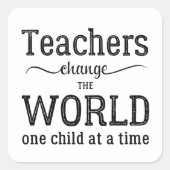 先生評価シンプルタイポグラフィ引用文 スクエアシール (正面)