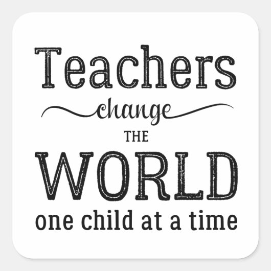 先生評価シンプルタイポグラフィ引用文 スクエアシール (正面)