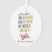 先生評価タイポグラフィ パーソナライズされた オーナメント (正面)