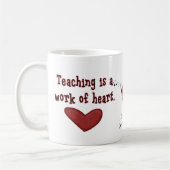 先生評価ハートログ コーヒーマグカップ (左)