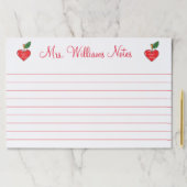 先生評価パーソナライズされた赤いハート ペーパーパッド (インサイチュ)