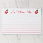 先生評価パーソナライズされた赤いハート ペーパーパッド (正面)