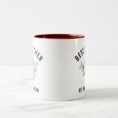 先生評価フローラ パーソナライズされた ツートーンマグカップ (中央)