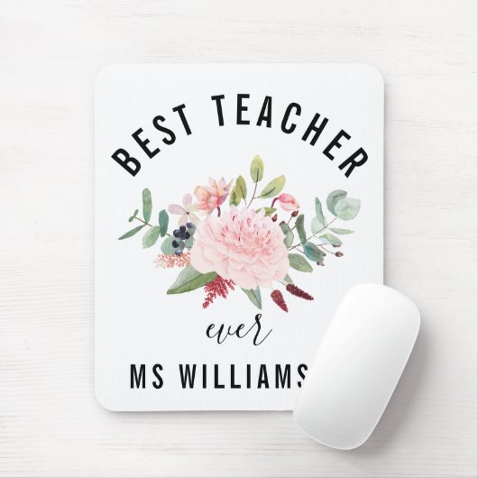 先生評価フローラ パーソナライズされた  マウスパッド (マウス)