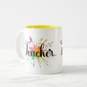 先生評価マググ | お礼のプレゼント ツートーンマグカップ (正面左)