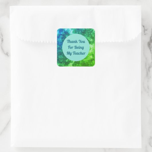 先生評価抽象芸術教室ありがとう スクエアシール (バッグ)