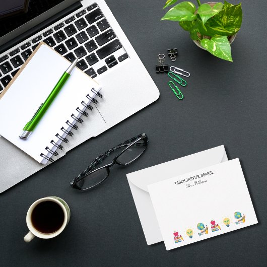 先生評価教えの繰り返しのカスタム ノートカード