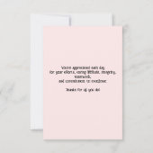 先生評価週 サンキューカード (裏面)