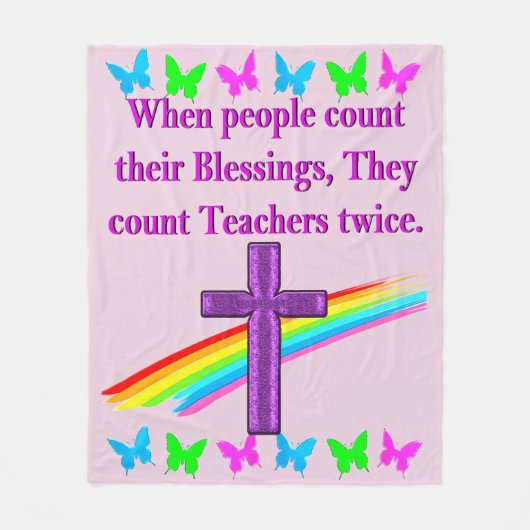 先生評価 フリースブランケット (正面)