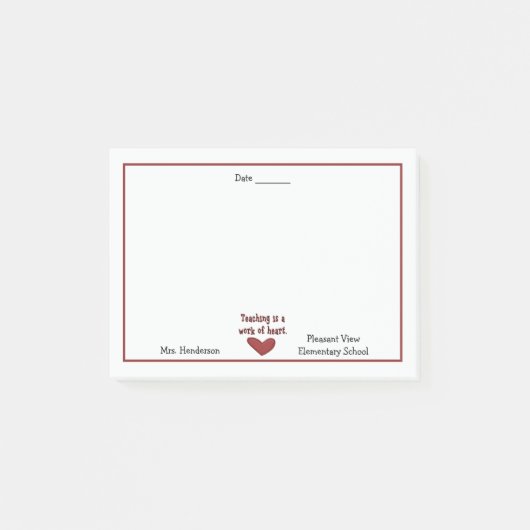 先生評価 ポストイット (正面)