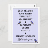 先生評価 ポストカード (正面/裏面)