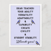 先生評価 ポストカード (正面)