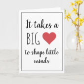 先生評価 |大きなハート カード (黄色い花)