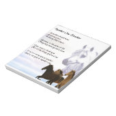 先生詩 – 馬のデザイン ノートパッド (回転)