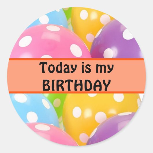 先生誕生日シール ラウンドシール (正面)