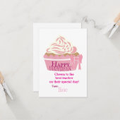 先生誕生日 カード (正面/裏面インサイチュ)