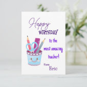 先生誕生日 カード (スタンド正面)