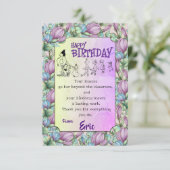 先生誕生日 カード (スタンド正面)