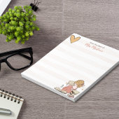 先生読の書庫ストライプのパーソナライズされた ノートパッド