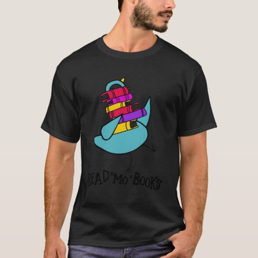 先生読図書本Mo Booksピジョンズ読ライブラリー Tシャツ (正面)